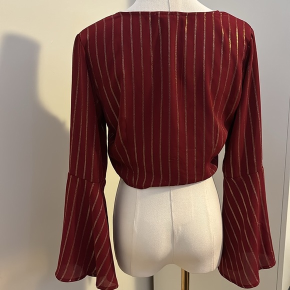 Hippie Boho wrap top with Bell sleeves - Picture 3 of 4